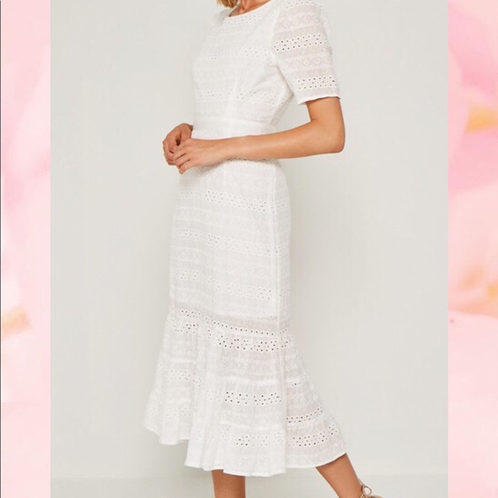 Eyelet Ruffle Dress Midi/Maxi Dress by HaydenLA.